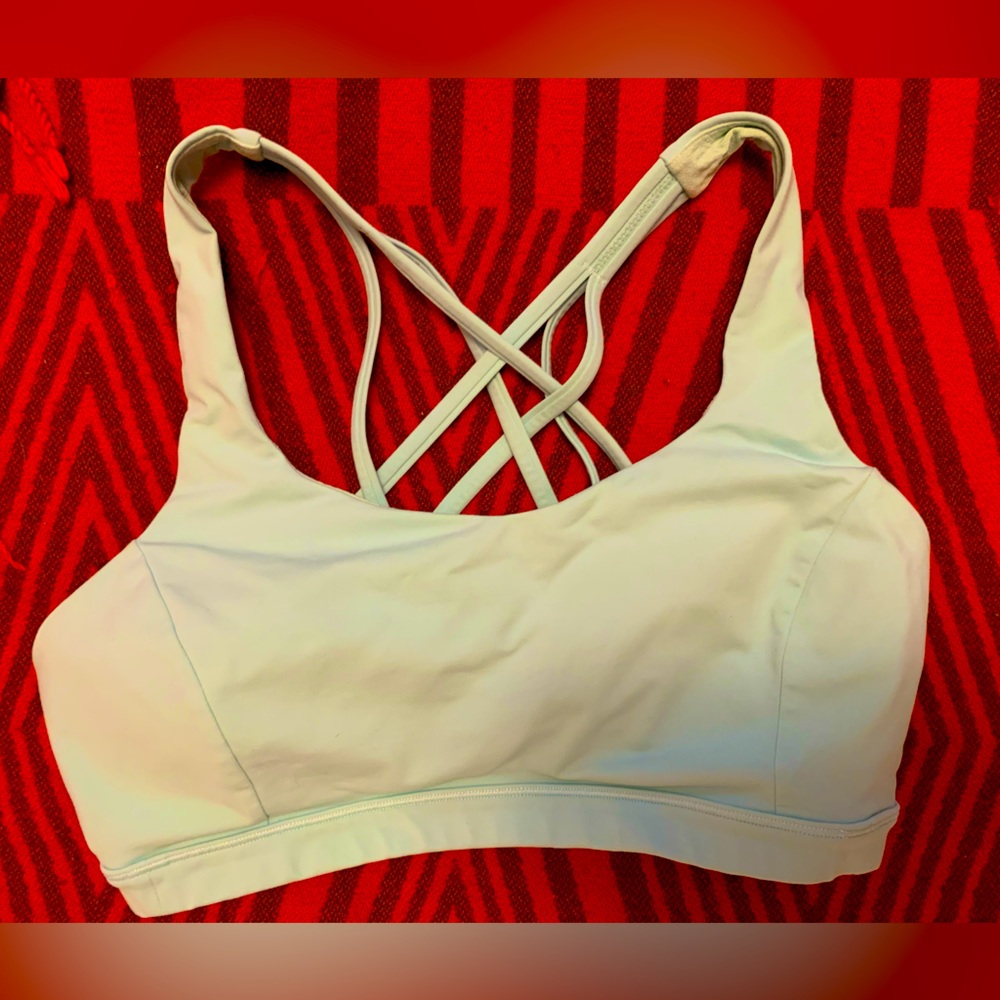 Lululemon Free to be Serene light blue sports bra